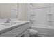 Bathroom with tub, shower, and single vanity at 3059 Deerberry Place, Longs, SC 29568