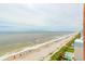 Wide ocean view with beach and pier at 2207 S Ocean Blvd. # 1516, Myrtle Beach, SC 29577