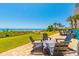 Seaside patio with fire pit and comfortable seating at 2207 S Ocean Blvd. # 1516, Myrtle Beach, SC 29577