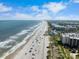 Aerial view showcasing the property's stunning beach location at 669 Retreat Beach Circle # C2G, Pawleys Island, SC 29585