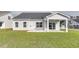 Exterior view of a light-grey house with a covered patio and grassy yard at 127 Azure Loop, Myrtle Beach, SC 29588