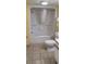 Bathroom with shower/tub combo and tile floor at 2701 S Ocean Blvd. # 310, North Myrtle Beach, SC 29582