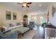 Bright and airy living room with hardwood floors and comfy seating at 2810 Cook Circle # B, Myrtle Beach, SC 29577