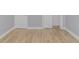 Well-lit bedroom with light gray walls and wood-look floors at 1616 Sapphire Dr., Longs, SC 29568