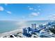 Aerial view of the oceanfront property and surrounding area at 1501 S Ocean Blvd. # 848, Myrtle Beach, SC 29577