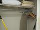 Shelved closet with hanging rod and ironing board at 1501 S Ocean Blvd. # 848, Myrtle Beach, SC 29577