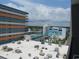 View of resort pool and waterpark from balcony at 1501 S Ocean Blvd. # 1020, Myrtle Beach, SC 29577