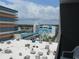View of resort pool and waterpark from balcony at 1501 S Ocean Blvd. # 1020, Myrtle Beach, SC 29577