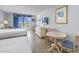 Ocean view from bedroom with two twin beds and a dresser at `1207 S Ocean Blvd. # 51512, Myrtle Beach, SC 29577