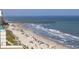 Aerial view of beach with pier and ocean at `1207 S Ocean Blvd. # 51512, Myrtle Beach, SC 29577