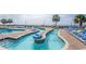 Relaxing lazy river pool with ample lounge chairs at 2701 S Ocean Blvd. # 1410, North Myrtle Beach, SC 29582