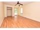 Bedroom with hardwood floors and a large closet at 553 Martin Luther King Rd., Pawleys Island, SC 29585