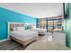 Bedroom with two beds and access to a balcony at 1501 S Ocean Blvd. # 904, Myrtle Beach, SC 29577