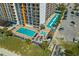 Resort pool and lazy river at 1501 S Ocean Blvd. # 904, Myrtle Beach, SC 29577