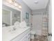 Clean bathroom with a tub/shower combo and white vanity at 6001- 1029 S Kings Hwy., Myrtle Beach, SC 29575