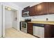 Kitchen features stainless steel appliances and granite countertops at 800 9Th Ave. S # T-4, North Myrtle Beach, SC 29582