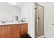 Main bathroom with double vanity and shower at 1330 Brighton Ave., Myrtle Beach, SC 29588