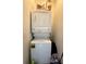 Stackable washer and dryer in a compact laundry closet at 3564 Saint James Ave. # A B, Myrtle Beach, SC 29577