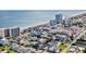 Aerial view showing the home's proximity to the beach at 204 24Th Ave. N, North Myrtle Beach, SC 29582