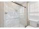 Clean bathroom with a shower and white tile at 619 Springs Ave., Pawleys Island, SC 29585