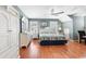 Main bedroom with a ceiling fan and ample closet space at 619 Springs Ave., Pawleys Island, SC 29585