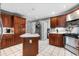 Spacious kitchen with island and stainless steel appliances at 619 Springs Ave., Pawleys Island, SC 29585