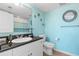 Clean bathroom with white vanity, granite countertop, and shower/tub combo at 2151 Bridgeview Ct. # 3501, North Myrtle Beach, SC 29582