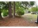 Landscaped backyard with trees and pine straw at 1065 Pinwheel Loop # 1065, Myrtle Beach, SC 29577