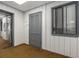 Interior hallway with doors to individual condo units at 5001 N Ocean Blvd. # 2-I, North Myrtle Beach, SC 29582