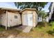 Backyard with storage shed and wooden ramp at 6001 - M-58 S Kings Hwy., Myrtle Beach, SC 29575