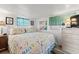 Main bedroom with a king-size bed and beach decor at 6001 - M-58 S Kings Hwy., Myrtle Beach, SC 29575