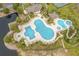 Large community pool complex with multiple pools and a clubhouse at 1817 Woodstork Dr., Conway, SC 29526