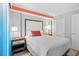 Bedroom with full-size bed and ocean view at 7200 N Ocean Blvd. # 853, Myrtle Beach, SC 29572