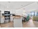 Kitchen with stainless steel appliances and breakfast bar at 7200 N Ocean Blvd. # 853, Myrtle Beach, SC 29572