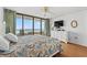 Main bedroom with ocean view and private balcony at 4719 South Ocean Blvd. # 309, North Myrtle Beach, SC 29582