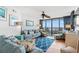 Ocean view living room with comfy seating at 4719 South Ocean Blvd. # 309, North Myrtle Beach, SC 29582