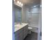 Modern bathroom with double vanity, tub, and shower at 799 Brown Swamp Rd., Conway, SC 29527