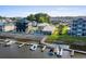 Aerial view of waterfront home with private dock and access to the waterway at 101 Serenity Point Dr., Little River, SC 29566