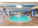 Indoor pool with a fun, whimsical theme and plenty of lounge seating at 1105 S Ocean Blvd. # 1204, Myrtle Beach, SC 29572