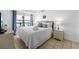 Comfortable bedroom with a king-size bed and ocean views at 5511 N Ocean Blvd. # 306, Myrtle Beach, SC 29577