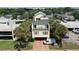 Aerial view of a two-story building with a balcony and parking at 4314 S Ocean Blvd. # B-1, North Myrtle Beach, SC 29582