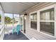 Private balcony with ocean view and seating for two at 4303 S Ocean Blvd. # 107, North Myrtle Beach, SC 29582