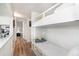 Well-lit bedroom featuring a white bunk bed at 4303 S Ocean Blvd. # 107, North Myrtle Beach, SC 29582
