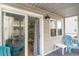 Balcony with sliding glass door access to the living room at 4303 S Ocean Blvd. # 107, North Myrtle Beach, SC 29582