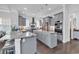 Modern kitchen featuring a large island, stainless steel appliances, and ample cabinet space at 312 West Palms Dr., Myrtle Beach, SC 29579
