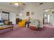 Comfortable living room with access to screened porch at 213 Birkdale Ln., Myrtle Beach, SC 29588