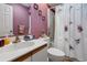 Simple bathroom with a toilet, sink, and shower at 213 Birkdale Ln., Myrtle Beach, SC 29588