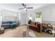 Open living space with herringbone floors and neutral color palette at 6001 - N-45 S Kings Hwy., Myrtle Beach, SC 29575