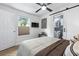 Cozy bedroom with a queen-size bed and access to a full bathroom at 6001 - N-45 S Kings Hwy., Myrtle Beach, SC 29575