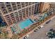 Large pool area with lazy river and water features at 6900 Ocean Blvd. N # 1205, Myrtle Beach, SC 29572